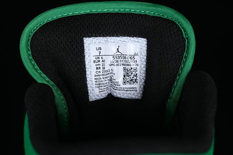 All categories Air Jordan Jordan series basketball shoes Air Jordan 1 Low G version pure original Air Jordan 1 Low "Lucky Green" AJ1 Joe 1 black green low-top basketball shoes 553558-065